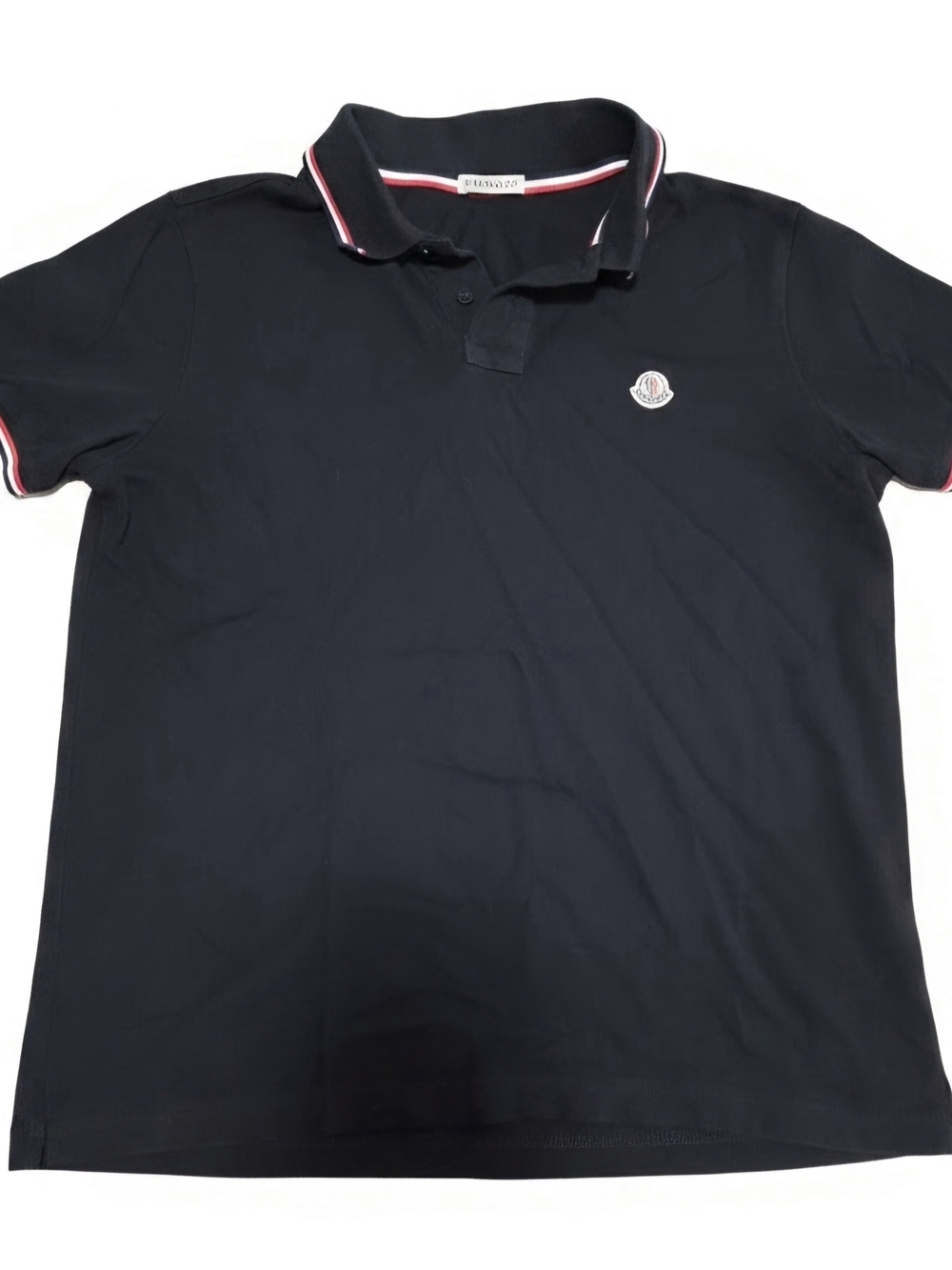 Moncler Tricolor-Trimmed Cotton Piquet Polo Shirt Size S